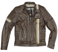 Black-Cafe London Barcelona Giacca in pelle motociclistica, marrone, Taglia 52