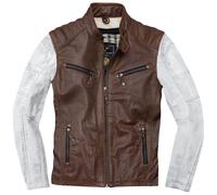 Black-Cafe London Firenze Giacca di pelle, marrone/bianco, Taglia 50