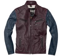 Black-Cafe London Firenze Giacca di pelle, rosso/blu, Taglia 48