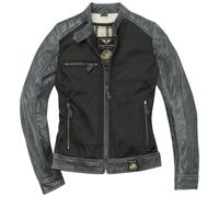 Black-Cafe London Johannesburg Donna Moto Pelle / Giacca Tessile, nero-grigio, taglia M per donne