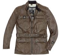 Black-Cafe London Kairo Giacca in pelle motociclistica, marrone, taglia 52 per maschi
