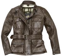 Black-Cafe London Madrid Giacca donna moto in pelle, marrone, Taglia S