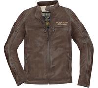 Black-Cafe London Miami Giacca moto in pelle, marrone, taglia 56 per maschi