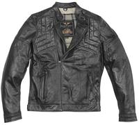 Black-Cafe London Philadelphia Giacca in pelle motociclistica, nero, taglia 52 per maschi