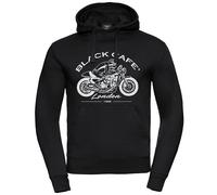 Black-Cafe London Retro Bike Felpa, nero-bianco, taglia S per maschi