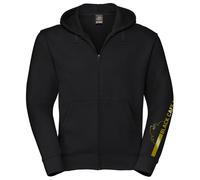 Black-Cafe London Retro Stripe Felpa con cappuccio zip, nero/oro, Taglia S