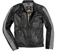 Black-Cafe London Vintage Giacca in Pelle motociclistica