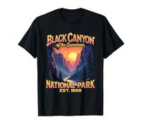 Black Canyon The Gunnison National Park Escursionismo Vintage Maglietta