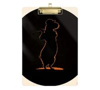 Black Capibara gioca a golf A4 clip Board Organizzazione impermeabile per polizia ufficio infermiere allenatori di calcio dimensioni 9 x 12