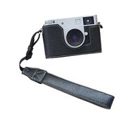 (Black Case with wrist strap) For Fuji Xhalf Protective Cover For Xhalf Half-Grid Camera Bag Base Leather Case