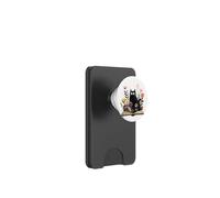 Black Cat | Amante dei libri | Nerd Book Lover | simpatico gatto floreale PopSockets PopWallet per MagSafe