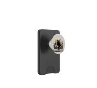Black Cat | Amante dei libri | Nerd Book Lover | simpatico gatto floreale PopSockets PopWallet per MagSafe