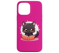 Black Cat Book Lover Reading Easily Distracted By Books Cats Custodia per iPhone 13 Pro Max