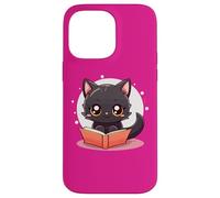 Black Cat Book Lover Reading Easily Distracted By Books Cats Custodia per iPhone 14 Pro Max