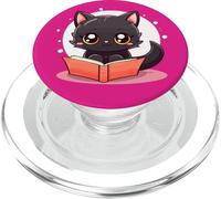 Black Cat Book Lover Reading Easily Distracted By Books Cats PopSockets PopGrip per MagSafe