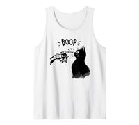 Black Cat Boop scheletro mano Boop Halloween carino gatto grafico Canotta