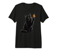 Black Cat Butterfly GAT Lover Maglietta Premium