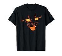 Black Cat Carved Pumpkin Halloween Cat Maglietta