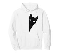 Black-Cat Che esce Divertente Peek a Boo Peeking Pet Felpa con Cappuccio
