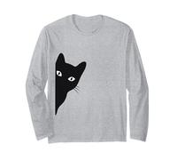 Black-Cat Che esce Divertente Peek a Boo Peeking Pet Maglia a Manica