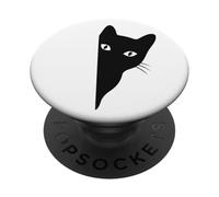 Black-Cat che esce divertente Peek a Boo Peeking Pet PopSockets PopGrip Adesivo