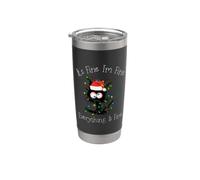 Black Cat Christmas Va bene Sto bene Va tutto bene Bicchiere termico in acciaio inox doppia parete