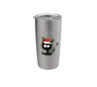 Black Cat Christmas Va bene Sto bene Va tutto bene Bicchiere termico in acciaio inox doppia parete