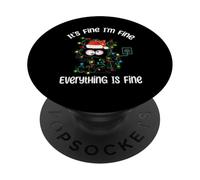 Black Cat Christmas Va bene Sto bene Va tutto bene PopSockets PopGrip Adesivo