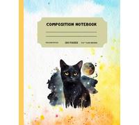 Black Cat Composition Notebook: Cat illustration Vintage Aesthetic Notebook for students teens girls boys teachers, School Notes, writing journal, ... (120 pages), Front and Back are Soft Cover.