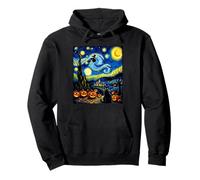 Black Cat - Costume da Strega Volante di Van Gogh, per Feste notturne stellate Felpa con Cappuccio