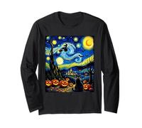 Black Cat - Costume da Strega Volante di Van Gogh, per Feste notturne stellate Maglia a Manica