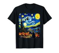 Black Cat - Costume da Strega Volante di Van Gogh, per Feste notturne stellate Maglietta