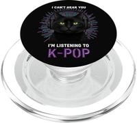 Black Cat Cuffie K-Pop Lover Music Fan PopSockets PopGrip per MagSafe