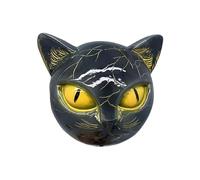 Black Cat Figurine, Golden Eye Sculpture, 3.15x2.76x2.36 Inches Decorative Home Ornament, Elegant Accent Piece for Shelf Bathroom Kitchen Wall or Interior Spaces Needing Stylish Feline Inspired Decor