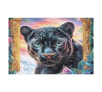 Black Cat Flower Field Puzzle 1000 Pezzi Rilassamento Per Adulti Rompicapo Pressione Ridotta Giochi Da Tavolo Solo O in Gruppo Regalo Amico E Colleghi 1000 PCS