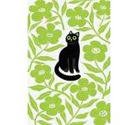 Black Cat Garden Journal, Green (Notebook and diary).: A whimsical writing companion featuring black cats and blue flowers.