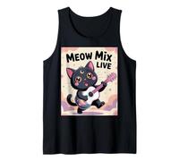 Black Cat Guitar Rock Kawaii Goth Girl Vestiti Rosa Goth Canotta