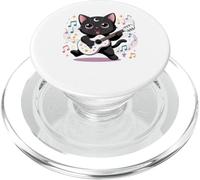 Black Cat Guitar Rock Kawaii Goth Girl Vestiti Rosa Goth PopSockets PopGrip per MagSafe