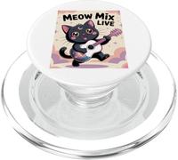 Black Cat Guitar Rock Kawaii Goth Girl Vestiti Rosa Goth PopSockets PopGrip per MagSafe