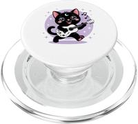 Black Cat Guitar Rock Kawaii Goth Girl Vestiti Rosa Goth PopSockets PopGrip per MagSafe