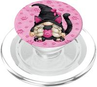 Black Cat Halloween Gnome Decor Cute Pattern For Cat Mom PopSockets PopGrip per MagSafe