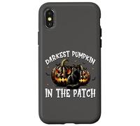 Black Cat Halloween Graphic For Darkest Pumpkin In The Patch Custodia per iPhone X/XS