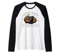Black Cat Halloween Graphic for Darkest Pumpkin in The Patch Maglia con Maniche Raglan
