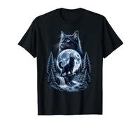 Black Cat Howling At The Moon Funny Meme Cat Lover Maglietta