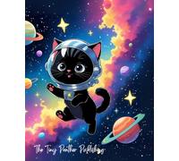 Black Cat in Space - Lined 8" x 10" Journal | 70 Sheets | Celestial Galaxy Notebook for Cat Lovers: A dreamy lined notebook featuring a black cat ... for journaling, writing, or gift-giving.