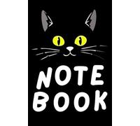 Black Cat Journal - Aesthetic Composition Notebook for Cat Lovers, 200 Lined Pages, Minimalist Hardcover Stationery, Cute Silhouette Cat Notebook for School & Office