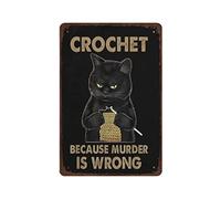 Black Cat Knitting - Puzzle in legno da 1000 pezzi, per adulti, famiglia, anziani, all'uncinetto, perché l'omicidio è sbagliato, gioco di puzzle per decorazioni artistiche di famiglia, divertente