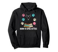 Black Cat Lover Born To Spoil Kitties Felpa con Cappuccio