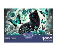 Black Cat Moon Fantasy Durable Cardboard Fun Interactive Game, Improving Thinking Skills And Concentration 38x26cm/1000pcs