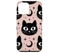 Black Cat Moon Magic Cute Halloween Witchcore Look Custodia per iPhone 12 mini